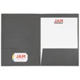 thumbnail image 4 of JAM PAPER Two Pocket Textured Linen Presentation Folders - Letter Size Business Folder - Gray - Bulk 50/Box, 4 of 9