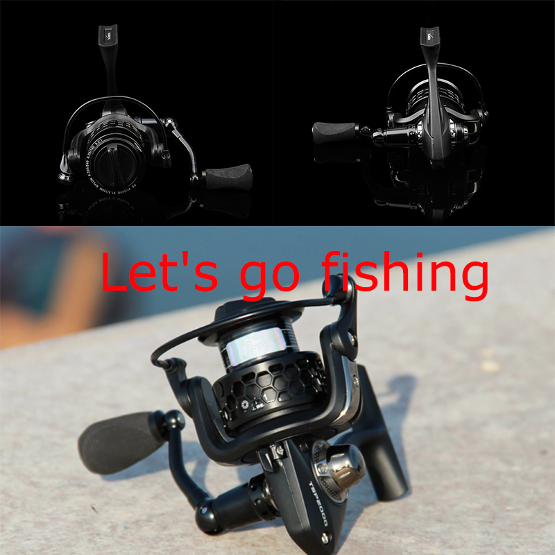 TECHTONGDA One-handed Reel All Metal Double Cup TSP2000 12 Axis Spinning Fishing Reel Left and Right Hand Interchange
