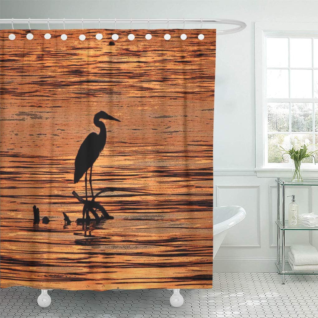 CYNLON Blue Heron Bird Orange Nature Wildlife Waterbirds Wetlands