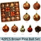 thumbnail image 3 of Juego de 44/42 bolas navideñas de 6 cm para colgar en el árbol de Navidad, adornos de caja de regalo pintados y galvanizados para el hogar, regalo de Año Nuevo 2024, 3 of 5