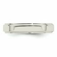 thumbnail image 2 of 925 Sterling Silver Polished Flat Band 4mm Flat With Step Edge Size 12 Band Ring Ring for Women and Men, 2 of 4