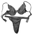 thumbnail image 4 of Conjunto de ropa interior sexy con sujetador de tres puntos para mujer - Nailon/Spandex, cintura baja, 4 of 4