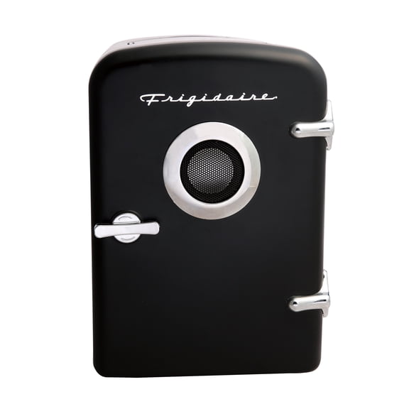 Frigidaire Portable Retro 6-can Mini Fridge EFMIS151, Built-in Bluetooth(R) Speaker, Black