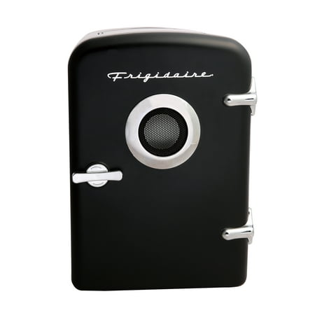 Frigidaire 6 Can Portable Retro Mini Cooler with Built-in Bluetooth Speaker, 4 Liter Personal Cooler, Black EFMIS151