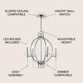 thumbnail image 2 of JONATHAN Y Laura 23" Crystal/Metal LED Chandelier, Chrome, JYL7402A, 2 of 9