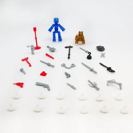 Stikbot Action Pack : Life Style and weapon set ( 1 stikbot + 1 Dog + Life style +