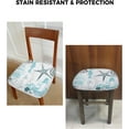 thumbnail image 6 of Teal Summer Beach Seat Covers for Dining Chairs, Stretch Kitchen Chair Slipcovers, Ocean Nautical Seashell Starfish Coastal Dining Room Chair Covers Removable Office Chair Cover Protector Set of 6, 6 of 6