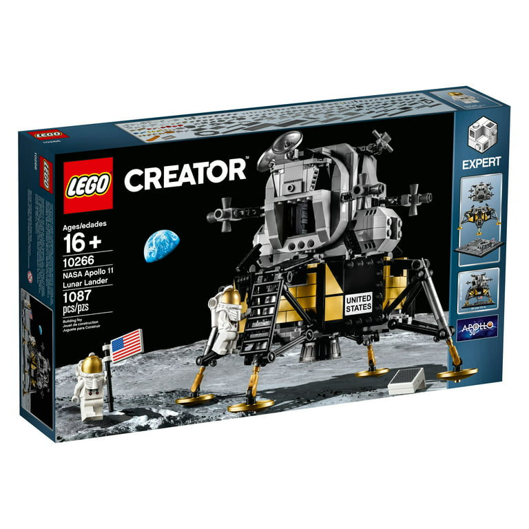 Tilladelse etc Helligdom LEGO Creator Expert NASA Apollo 11 Lunar Lander 10266 Model Building Kit  for Adults, Astronaut Mini Figures, Lunar Lander Replica, NASA Collectible  For Home Office Décor, Gift Idea for Space Lovers - Walmart.com