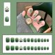 thumbnail image 1 of Parche de uñas de moda corta verde usable manicura falsa extraíble impermeable Diy, 1 of 2