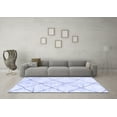 thumbnail image 3 of Ahgly Company Machine Washable Indoor Square Solid Blue Modern Area Rugs, 3' Square, 3 of 4