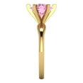 thumbnail image 3 of Solitaire Engagement Ring for Women - 2.5ct Simulated Pink Diamond in 14K Yellow Gold Promise Ring, 3 of 6