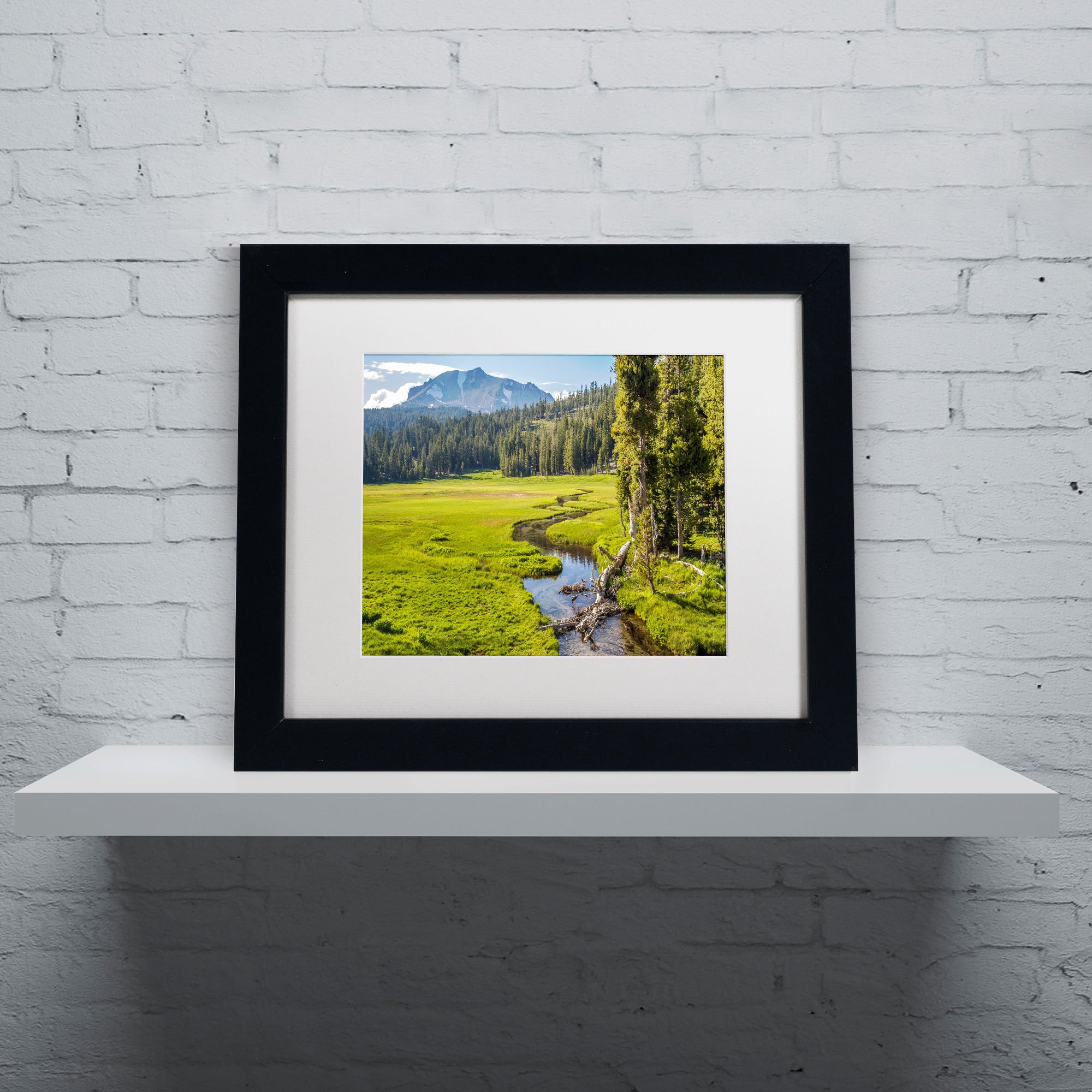 Trademark Pierre Leclerc "Lassen Meadow" Art White Matte W/Black Frame 16" x 20" (PL0129-B1620MF)