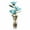 Blue, variant on Enova Home Artificial Real Touch Magnolia Faux Flowers Arrangement in Glass Vase with Faux Water and River Rock for Home Office Wedding Decór (Blue)