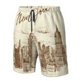 thumbnail image 4 of Logiee New York Print Mens Swim Trunks Quick Dry Board Shorts,Breathable Hawaii Beach Shorts Swimwear Bathing Suits-3X-Large, 4 of 6