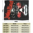 thumbnail image 4 of Judas Rock Band Priest Blanket Soft Cozy Lightweight Warm Throw Blanket Bedroom Sofa Decorations All Seasons Blankets 40"X30", 4 of 6