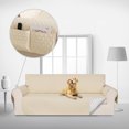 thumbnail image 1 of Deconovo Funda de sofá impermeable, 1 unidad, beige, 172 cm de ancho x 190 cm de largo, reversible, para mascotas y niños, 1 of 7