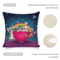 thumbnail image 4 of kittens rainbow cup Linen toss pillowcase Decoration pillowcase Gift preferred 18x18" Cushion cover 2 set Sofa pillowcase Sofa bedroom living room car, 4 of 8