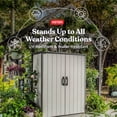 thumbnail image 5 of Keter Premier Tall Vertical Durable Resin Outdoor Storage Shed With Floor and Locking Double Doors, Grey, 5 of 18