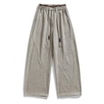 thumbnail image 3 of Pantalones Casuales de Hombre de Color Sólido Cuerda de Bolsillo Suelta Elástica de la Cintura Pantalones de Traje de Longitud Completa para Hombres de Desgaste Casual, 3 of 8