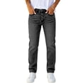 thumbnail image 4 of QIYAGBSA Women's Straight Leg Jeans High Waisted Button Fly Five Pocket Denim Casual Everyday Wear (Black, 2XL), 4 of 6