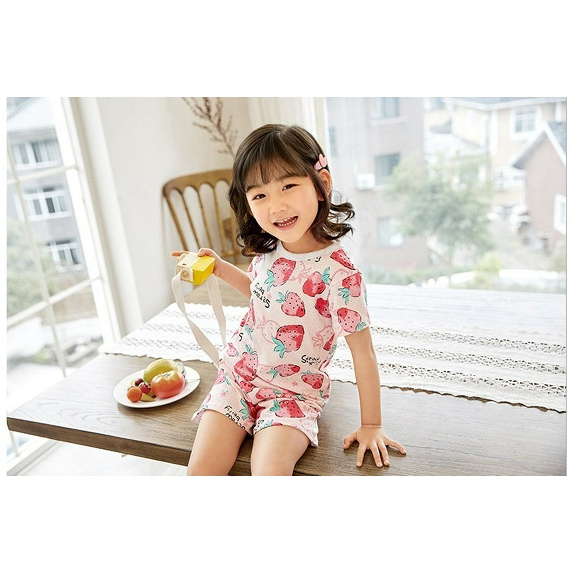 Girls short sleeve pjs hotsell