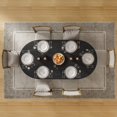 thumbnail image 4 of MAYEERTY Wood Oval Dining Table, Mid-Century Modern Dining Table with Rattan Legs, 67"x33.5"x30", Black, 4 of 9