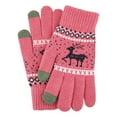 thumbnail image 1 of Knitted Gloves Winter Warm And Velvet Riding Christmas Full Finger Gloves, 1 of 1