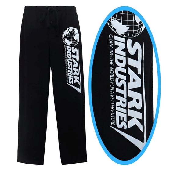 Iron Man pjimstarkindlogo-s Iron Man Stark Industries Logo Mens Pajama Pants - Small 28-30