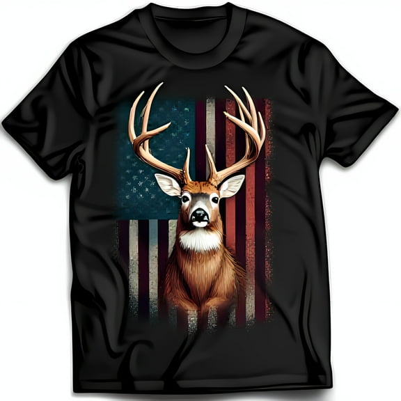 Majestic White Tailed Deer with Graphic T-Shirt
