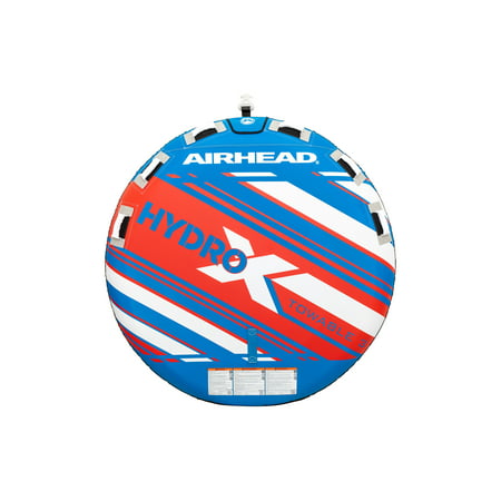 Airhead Hydro X 3 Person Towable Tube for Boating, Blue, White, & Red