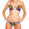 thumbnail image 2 of Easter Font One-Piece Swimsuit Bikini Set, Detachable Sponge, Adjustable Strap, Two-Pack, Beach Vacation Wear, 2 of 6