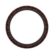 XMXY Car Steering Wheel Cover, Red Hearts Non-Slip Jeep Truck Universal Elastic Steering Wheel Protector 15 inch