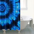 thumbnail image 4 of Blue Tie Dye Spiral Pattern Shower Curtain 72"x72" ,Bathroom Decorative Shower Curtains Set with 12 Hooks,Modern Waterproof Washable Shower Curtain, 4 of 6