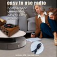 thumbnail image 3 of Compact Desktop Radio with AM, , And SW Capabilities, Wireless And MP3 Support, Vintage Design, Excellent Audio Quality, Powered by Batteries Or USB, Compatible with TF Cards And USB Playback, 3 of 9