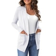 thumbnail image 5 of a.Jesdani Women's Cardigan Classic Casual Lightweight Knit Cardigan Sweaters with Pockets White M, 5 of 8