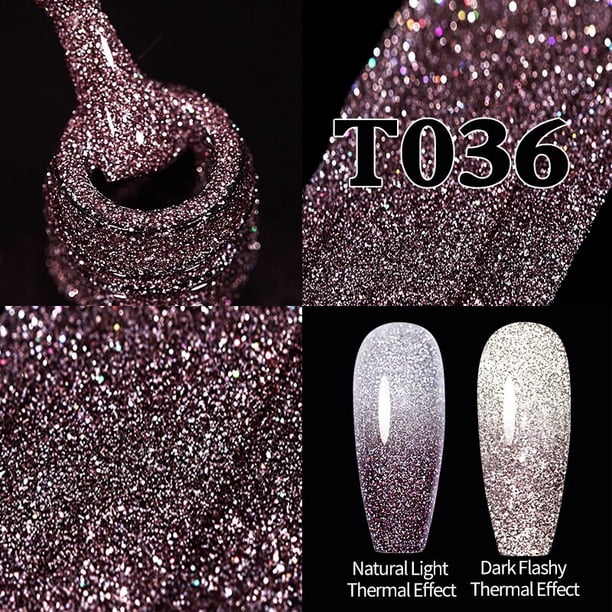 Azúcar UR, esmalte de uñas de Gel fluorescente reflectante, amarillo neón, rosa, rojo, purpurina, semipermanente, barnices de uñas LED UV Tan Jianjun unisex