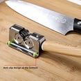 thumbnail image 3 of Afilador de cuchillos de cocina Afilador de cuchillos manual Herramienta de afilado de cuchillos de acero inoxidable con mango ergonómico y rueda plateada, 3 of 7
