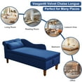 thumbnail image 5 of Aukfa Storage Chaise Lounge Chair Indoor Recliner with Pillow for Living Room Bedroom - Blue, 5 of 8
