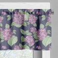 thumbnail image 3 of Ambesonne Vintage Floral Valance Pack of 2, Lilac Flowers Garden, 54"X12", Dark Indigo and Pale Fuchsia, 3 of 5