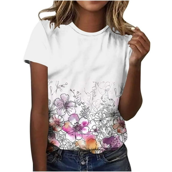 Cilsoka Plus Shirts for Women Trendy Short Sleeve Tops for Women Plus Size Sexy Tops for Women Going Out Work Blouses for Women Office Spring