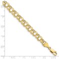 thumbnail image 3 of 10k Yellow Gold 7 Inch 6.5mm Double Link Chain Charm Bracelet, 3 of 7