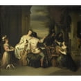 thumbnail image 2 of Melchior Brassauw 22x20 Gold Ornate Framed and Double Matted Museum Art Print Titled - A Musical Company (1730 - 1757), 2 of 4