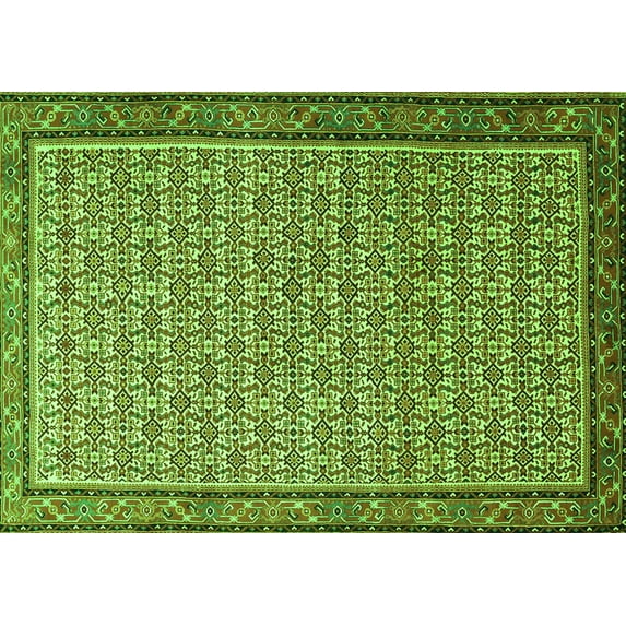 Ahgly Company Indoor Rectangle Persian Green Traditional Area Rugs, 2' x 5'
