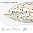 thumbnail image 3 of KLL Mini Wildflower Watercolor Decorative Throw Pillow Covers Velvet Soft for Couch Sofa Bedroom Living Room Outdoor (No pillow core)- 20"x20", 3 of 5