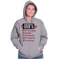 thumbnail image 3 of Funny Pessimist To Don't List Lazy Zip Up Hoodie Men's Women's Brisco Brands M, 3 of 6