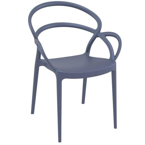 Compamia Mila Dining Arm Chair in Dark Gray