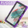 thumbnail image 7 of SaniMore for Samsung Galaxy Tab A8 (SM-X200/X205) 10.5" 2022 Case, 3 Layers Multi-Functional Cover Built-in Pencil Holder Shoulder & Hand Strap Kickstand Shockproof Protective Shell, Purple, 7 of 7