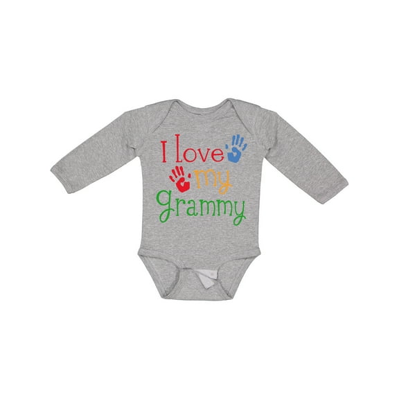 Inktastic I Love My Grammy Boys or Girls Long Sleeve Baby Bodysuit