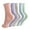 5Pairs Light Color Assorted, variant on Non Slip Socks for Women Winter Warm Cozy Fuzzy Slipper Socks Soft Fluffy Hospital Socks with Grips Crew