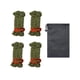 thumbnail image 3 of 4 cuerdas reflectantes para tienda de campaña con bolsa de cordón, cuerdas de campamento de 4 mm de diámetro, escalada De color verde oscuro, 3 of 9